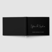 エレガントミニマル結婚婚約パーティサイン ゲストブック (全面)