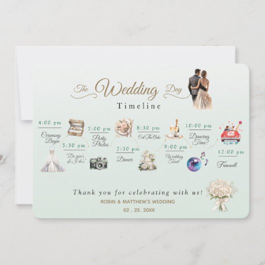 エレガントミニマル結婚式 プログラム (正面)