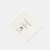 エレガントミニマル結婚弓 スタンダードカクテルナプキン (角)