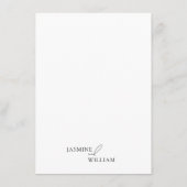 エレガントミニマル結婚詳細カード エンクロージャーカード (裏面)