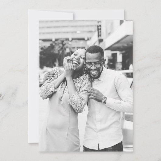 エレガントミニマル結婚金ゴールドのようこそ旅程Inv 招待状 (裏面)