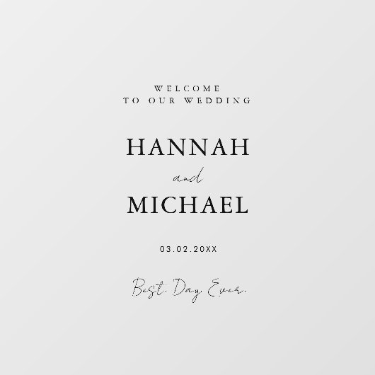 エレガントミニマル結婚 ウィンドウサイン (シート)