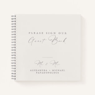 エレガントミニマル結婚Guest Book ノートブック