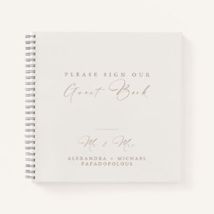 エレガントミニマル結婚Guest Book ノートブック