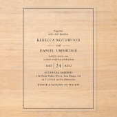 エレガントミニマル結婚s アクリル招待状 (正面)