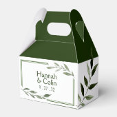 エレガントミニマル葉フレームグリーンオリーブハンター フェイバーボックス (裏面サイド)