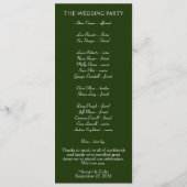 エレガントミニマル葉フレームグリーンオリーブハンター プログラム (裏面)