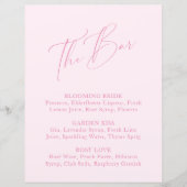 エレガントミニマル赤面ピンクブライダルシャワーバー (正面)