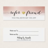 エレガントミニマル金ゴールドハートバラ金ゴールド (正面&裏面)