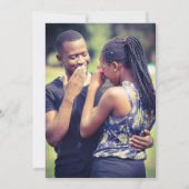 エレガントミニマル金ゴールド結婚式の日付の保存 招待状 (裏面)