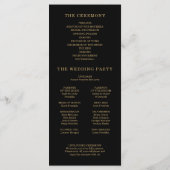 エレガントミニマル金ゴールド結婚式 プログラム (裏面)