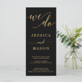 エレガントミニマル金ゴールド結婚式 プログラム (スタンド正面)