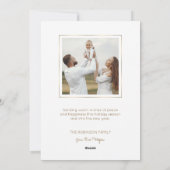 エレガントミニマル金ゴールド線アーチ3 – 写真 シーズンカード (裏面)