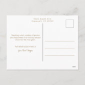 エレガントミニマル金ゴールド線アーチ3 – 写真 シーズンポストカード (裏面)