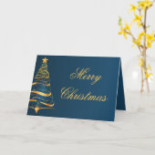 エレガントミニマル金ゴールド カード (黄色い花)