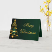 エレガントミニマル金ゴールド カード (黄色い花)