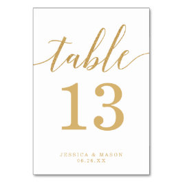 エレガントミニマル金ゴールド テーブルナンバー