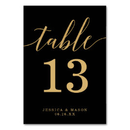 エレガントミニマル金ゴールド テーブルナンバー