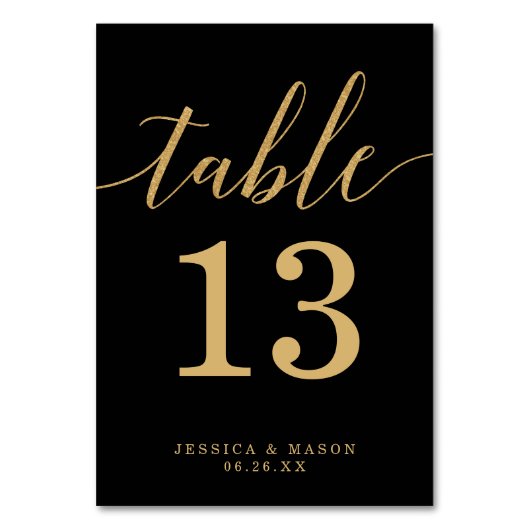 エレガントミニマル金ゴールド テーブルナンバー (正面)