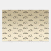 エレガントミニマル金ゴールド ラッピングペーパーシート (正面2)