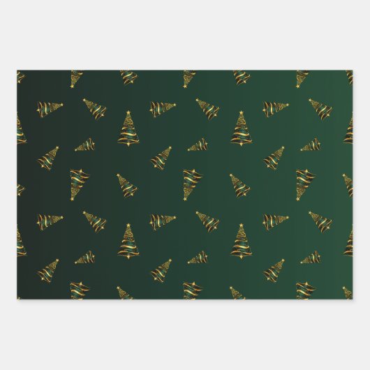 エレガントミニマル金ゴールド ラッピングペーパーシート (正面)