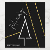 エレガントミニマル金ゴールド ワインラベル (シングルラベル)