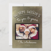 エレガントミニマル金ゴールド 招待状 (正面)