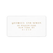エレガントミニマル銅結婚差出人住所 ラベル (正面)
