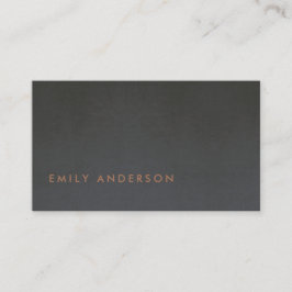 エレガントミニマル鋼灰色黒箔赤面 名刺
