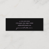 エレガントミニマル髪型 スキニー名刺 (裏面)