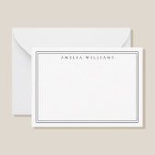 エレガントミニマル黒縁ど二 ノートカード