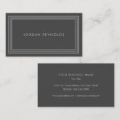 エレガントミニマル3フレーム灰色 名刺 (正面/裏面)