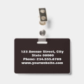 エレガントミニマル バッジ (裏面 （クリップ付）)