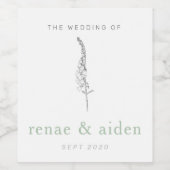 エレガントミニマル ワインラベル (シングルラベル)