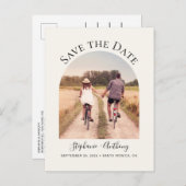 エレガントミニマルArch Frameフォトクリーム 案内ポストカード (正面/裏面)