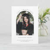 エレガントミニマルArched卒業生の写真 案内状 (スタンド正面)