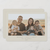 エレガントミニマルBeigeフレーム独身の写真 シーズンカード (正面/裏面)