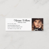エレガントミニマルMakeup Artist写真 スキニー名刺 (正面)