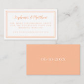 エレガントミニマルPeachのWeb結婚サイト詳細情報 エンクロージャーカード (正面/裏面)