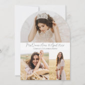 エレガントミニマルQuinceainera 3写真Mis Quince 招待状 (裏面)