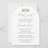 エレガントミニマルQuinceainera 3写真Mis Quince 招待状 (正面)