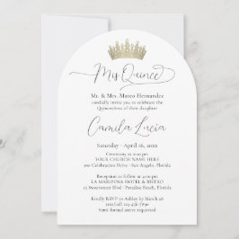 エレガントミニマルQuinceainera 3写真Mis Quince 招待状