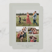 エレガントミニマルSage Green Frame 4写真 シーズンカード (正面/裏面)