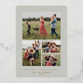 エレガントミニマルSage Green Frame 4写真 箔シーズンカード (正面)