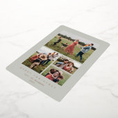 エレガントミニマルSage Green Frame 4写真 箔シーズンカード (回転した状態)