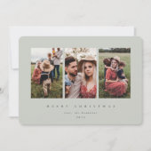 エレガントミニマルSage Green Frame Triple Photo シーズンカード (正面)