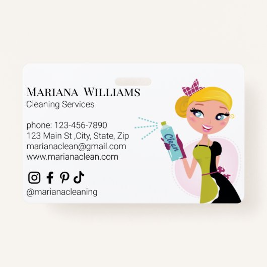 エレガントミニマルSNS清掃サービス バッジ (正面)