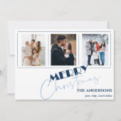 エレガントミニマ数々のリスト写真メリークリスマス シーズンカード (正面)