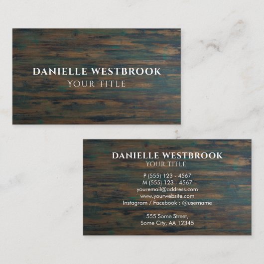 エレガントミニマ素朴リスト 名刺 (正面/裏面)