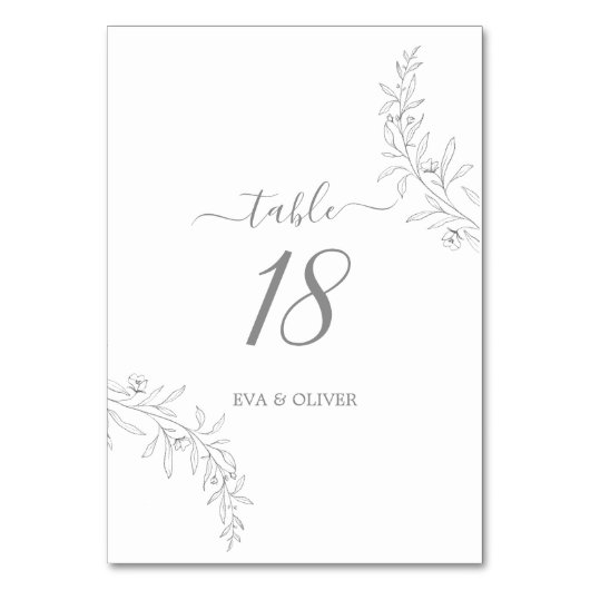 エレガントミニマ結婚リストのテーブル番号 テーブルナンバー (正面)